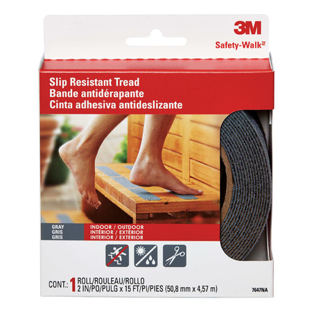 3M ANTI-SLIP TAPE GRAY 2W"" 370G-R2X180